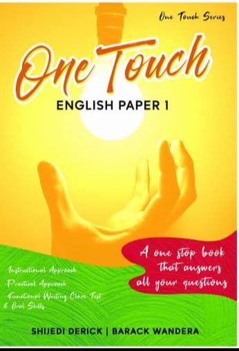 Cover of the book titled One Touch English Paper 1 by Shijedi Derick & Barack Wandera